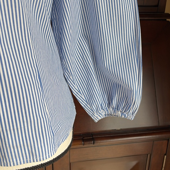 J. Crew Striped Puff Sleeve Striped Top 6 - Picture 4 of 12